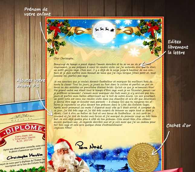 lettre de pere noel